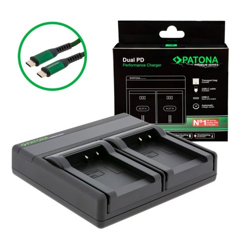 PATONA Premium Dual PD Performance töltő Canon NB-7L - USB-C 