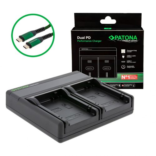 PATONA Premium Dual PD Performance töltő Canon LP-E8 - USB-C