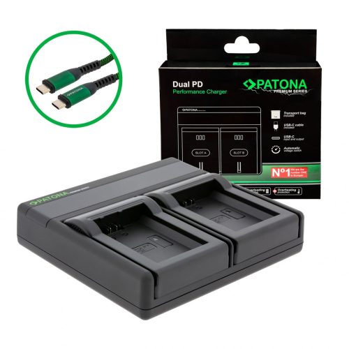 PATONA Premium Dual PD teljesítményű töltő Sony NP-FW50 - USB-C 