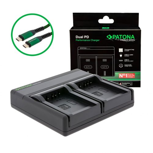 PATONA Premium Dual PD Performance töltő a Samsung SLB-0837B készülékhez USB-C bemenettel/kimenettel együtt