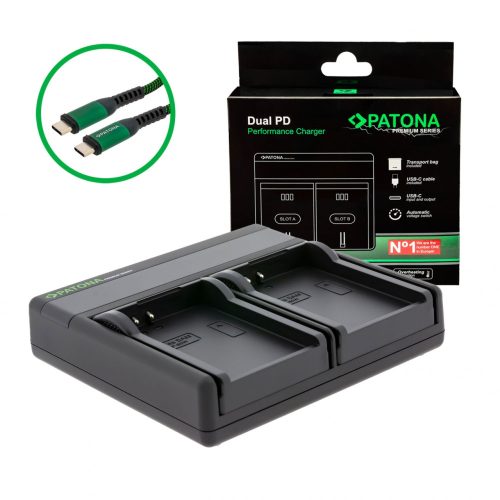 PATONA Premium Dual PD Performance töltő Samsung BP-80W-hoz USB-C bemenettel/kimenettel együtt