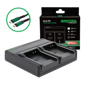   PATONA Premium Dual PD Performance töltő Canon NB-8L-hez USB-C bemenettel/kimenettel együtt