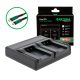 PATONA Premium Dual PD Performance töltő Sanyo DB-L90 készülékhez USB-C bemenettel/kimenettel együtt