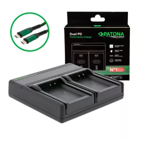   PATONA Premium Dual PD Performance töltő Canon LP-E10 fényképezőgépekhez USB-C bemenettel/kimenettel együtt