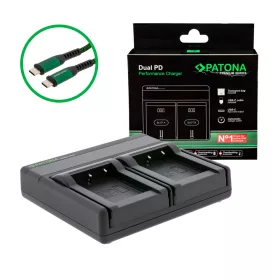   PATONA Premium Dual PD Performance töltő Fuji NP85-hez USB-C bemenettel/kimenettel együtt