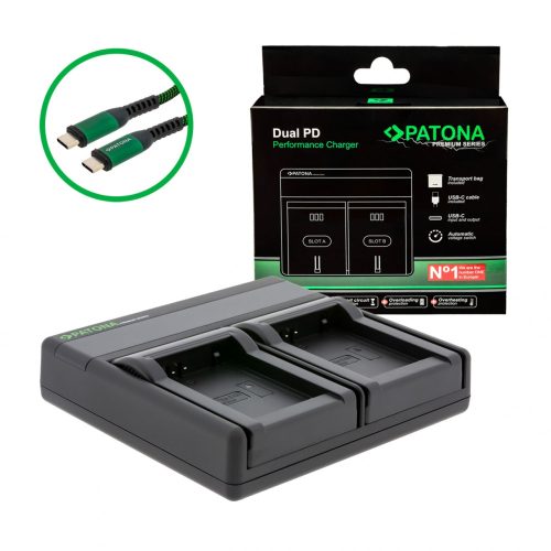PATONA Premium Dual PD Performance töltő Samsung BP-1030-hoz USB-C bemenettel/kimenettel együtt