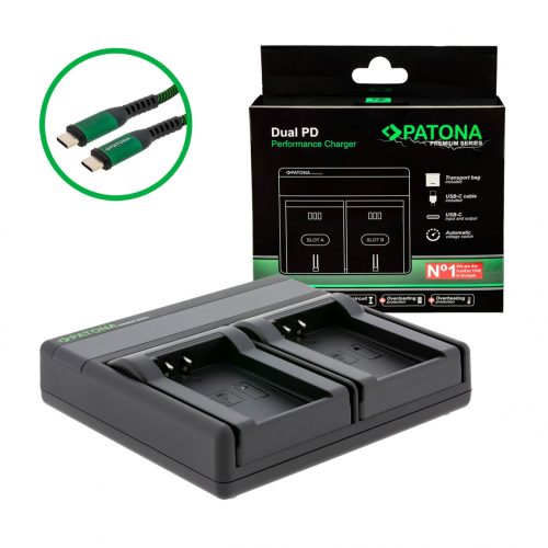 PATONA Premium Dual PD Performance töltő Nikon EN-EL20-hoz USB-C bemenettel/kimenettel együtt
