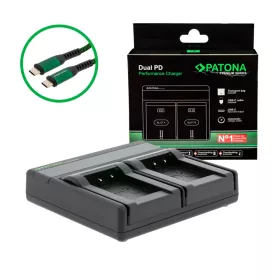  PATONA Premium Dual PD Performance töltő Sony NP-BX1-hez, USB-C bemenettel/kimenettel együtt