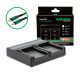 PATONA Premium Dual PD Performance töltő Panasonic VW-VBD26-hoz, USB-C bemenettel/kimenettel együtt