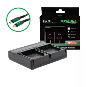   PATONA Premium Dual PD Performance töltő Canon NB12L-hez USB-C bemenettel/kimenettel együtt