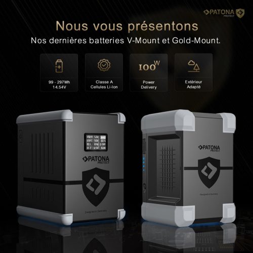PATONA PROTECT V-Mount akkumulátor V150-PD100 148Wh USB-C USB-A D-Tap 2xDC-out