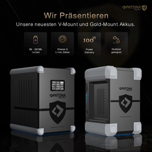 PATONA PROTECT V-Mount akkumulátor V200-PD100 198Wh USB-C USB-A D-Tap 2xDC-out