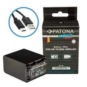   PATONA Platinum akkumulátor USB-C bemenettel a Sony NP-FV100 FDR-AX40 FDR-AX45 FDR-CX680 NEX-VG30 készülékhez