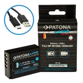   PATONA Platinum akkumulátor USB-C bemenettel Fuji NP-W126S FUJIFILM X-H1 FUJIFILM X-Pro3 FUJIFILM X-T100 FUJIFILM X-T100-hoz