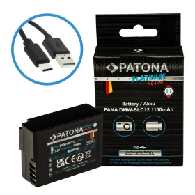   PATONA Platinum akkumulátor USB-C bemenettel Panasonic DMW-BLC12 FZ2000 FZ300 GX8 G81 GH2-hez