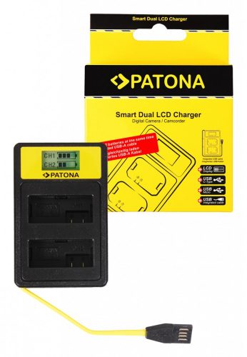 PATONA  Canon LP-E8 Smart Dupla LCD USB Töltő 