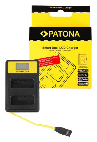 PATONA Nikon EN-EL14 ENEL14  Smart Dupla LCD USB Akkumulátor Töltő  