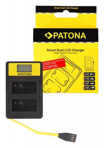 PATONA Smart Dupla LCD USB  töltő  Panasonic MW-BLC12PP V-Lux 4 