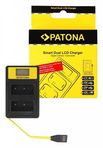 PATONA Fuji NP-W126 Smart Dupla Akkumulátor Töltő