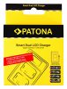 PATONA Canon LP-E12 Dupla Töltő - LPE12 Akkumulátor LCD Utazó Töltő (Charger)