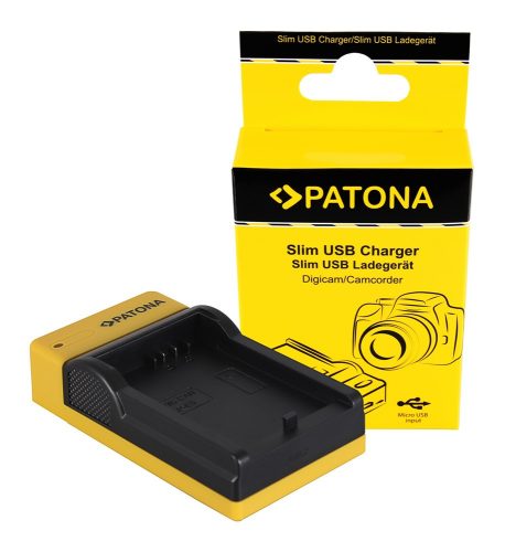 PATONA Slim micro-USB töltő  -Canon LP-E5