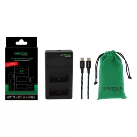   PATONA Prémium Twin Performance PD töltő Canon LP-E6 LP-E6NH