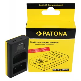 PATONA Dupla LCD USB  töltő  Olympus OM-1 BLX-1