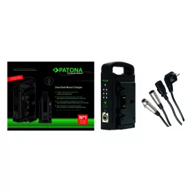   PATONA prémium aranyfoglalatos Dupla töltő Panasonic AN-190W BL-BP150 BP-150S-hez 4 pólusú XLR kábellel