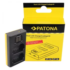   PATONA Fujifilm NP-W235 Töltő - W235 Akkumulátor utazó Dupla Töltő (Fujifilm X-T4 Charger)