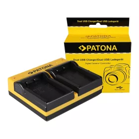   PATONA Dupla töltő  Olympus PS-BLS1 Evolt E400 E400 E400 E400 E-400 E410 E410 E410 E410 E410 Micro-USB kábellel együtt