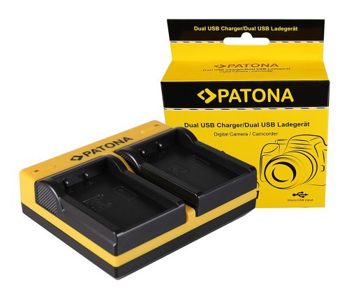 PATONA Dupla töltő  Olympus PS-BLS1 Evolt E400 E400 E400 E400 E-400 E410 E410 E410 E410 E410 Micro-USB kábellel együtt