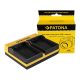 PATONA Dupla töltő  Olympus PS-BLS1 Evolt E400 E400 E400 E400 E-400 E410 E410 E410 E410 E410 Micro-USB kábellel együtt
