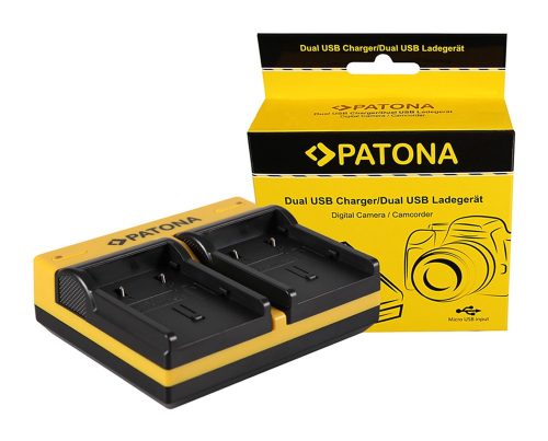 PATONA Dupla töltő  JVC BN-VF707U D JVCD250 JVCD270 JVCD290 JVCD73AC JVCDF430 inkl. Micro-USB