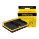 PATONA Dupla töltő  JVC BN-VF707U D JVCD250 JVCD270 JVCD290 JVCD73AC JVCDF430 inkl. Micro-USB