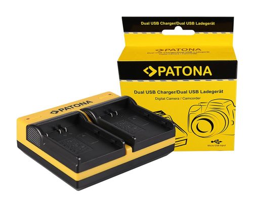 PATONA Dupla töltő  Konica Minolta Nikon EN-EL3 Dynax 5D 7D Nikon EN-EL3 Minolta inkl. Micro-USB