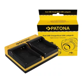   PATONA Dupla töltő  Casio Panasonic CGA-S007E Exilim EXZ150 EX-Z150 EXZ155 EX-Z155 inkl. Micro-USB