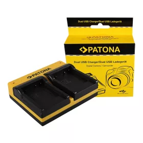   PATONA Dupla töltő  Panasonic DMW-BCF10E Lumix DMC-FS7 DMCLX5 DMCLX5 DMC-LX5 inkl. Micro-USB