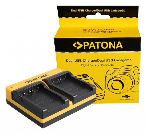 PATONA Dupla töltő  Sony NP-FT1 NP-FR1 DSC-T1 DSC-T3 DSC-T5 DSC-T9 DSC-T10 L1 DSC-T33 DSC-T11 Micro-USB kábellel együtt