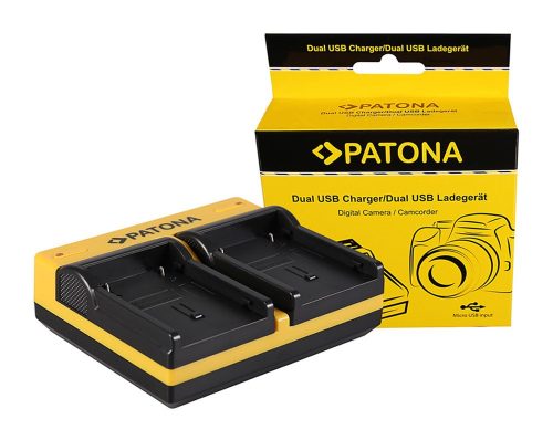 PATONA Dupla töltő  JVC BN-V408U D D30 D47AC D70K D90K GRD33AC GR-D33AC GRD50K inkl. Micro-USB