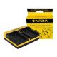 PATONA Dupla töltő  JVC BN-VF808U GR-D DRD818 DR-D818 GRD720 GR-D720 GRD720E Micro-USB kábellel együtt
