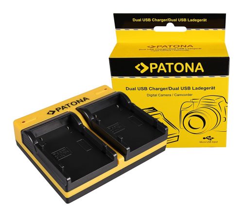 PATONA Dupla töltő  Samsung SB-P90A SC SC105L SC-105L SCM105 SC-M105 SCM105S Micro-USB kábellel együtt