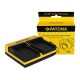 PATONA Dupla töltő  Hitachi CGA-DU14 DZMV350A DZMV350A DZ-MV350A DZ-MV350A DZ-MV350A DZMV350E inkl. Micro-USB