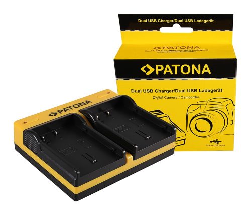PATONA Dupla töltő  Pentax D-LI90 K K01 K-01 K5 K-5 K5 II K-5 II K5 IIs K-5 IIs inkl. Micro-USB