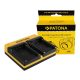 PATONA Dupla töltő  Olympus Li-70B FE FE FE4020 FE-4020 FE4040 FE-4040 FE-4040 FE5040 FE-5040 inkl. Micro-USB