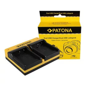   PATONA Dupla töltő  Casio NP-110 Exilim EXH30 EX-H30 EXZ2000 EX-Z2000 EXZ2300 inkl. Micro-USB