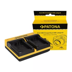   PATONA Dupla töltő  Leica Panasonic DMW-BMB9V-Lux V-Lux 2 VLux 2 II Panasonic inkl. Micro-USB