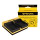 PATONA Dupla töltő  Nikon Casio NP-120 CoolPix S2500 S3100 S4100 inkl. Micro-USB kábel