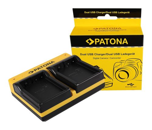 PATONA Dupla töltő Panasonic DMW-BLD10 Lumix DMCGF2 DMC-GF2 inkl. Micro-USB kábel