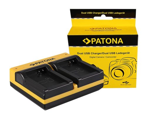 PATONA Dupla töltő  Canon NB-10L Powershot G16 SX 40 H SX40 SX-40 SX40 HS SX40H inkl. Micro-USB