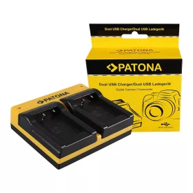   PATONA Dupla töltő  Aiptek Ordro NP-170 084-07042L-062 AHD 2 AHD H23 CB-170 Ordro inkl. Micro-USB
